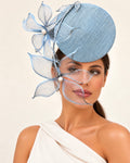 Le Jardin d’Avril pale blue floral percher fascinator by Rachel Sañado, view 2