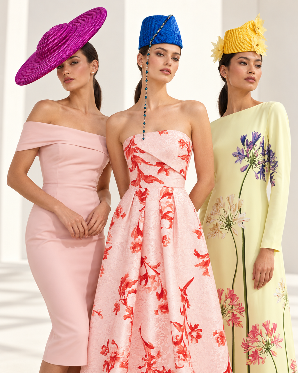 Verso Villasimius yellow organza floral pillbox hat by Rachel Sañado, view 4