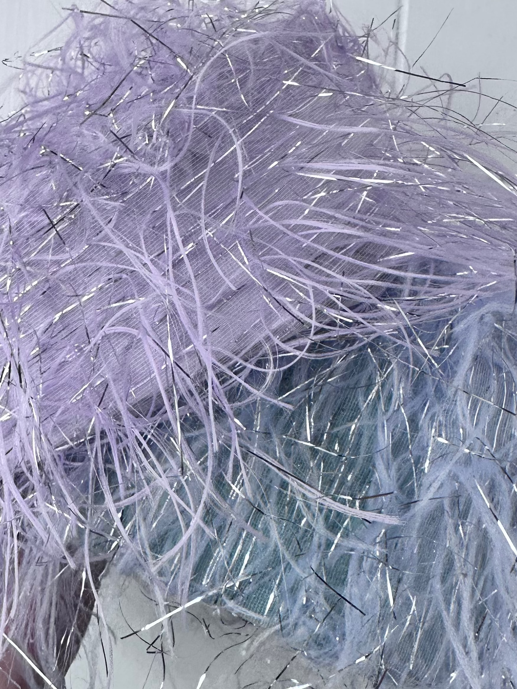Frange di Luce lilac textured pillbox hat by Rachel Sañado, view 4