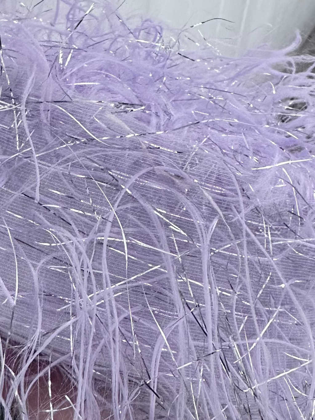 Frange di Luce lilac textured pillbox hat by Rachel Sañado, view 3