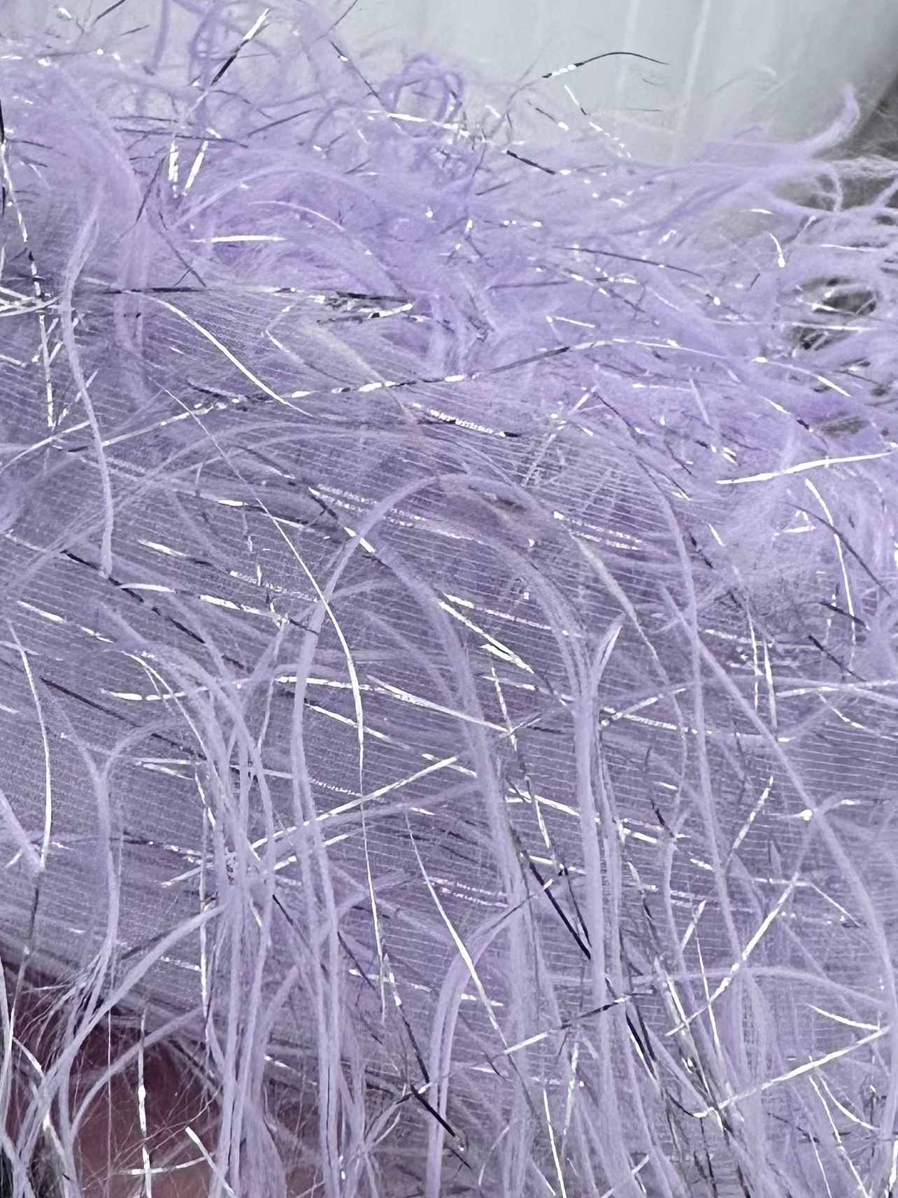 Frange di Luce lilac textured pillbox hat by Rachel Sañado, view 3