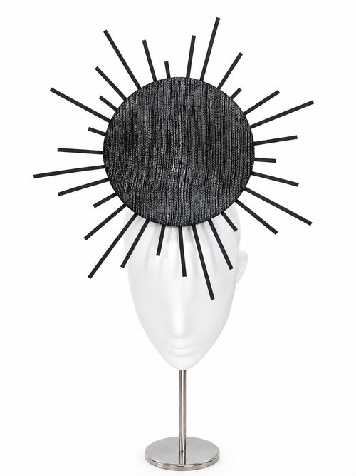 Dernière Danse black sunburst disc headpiece