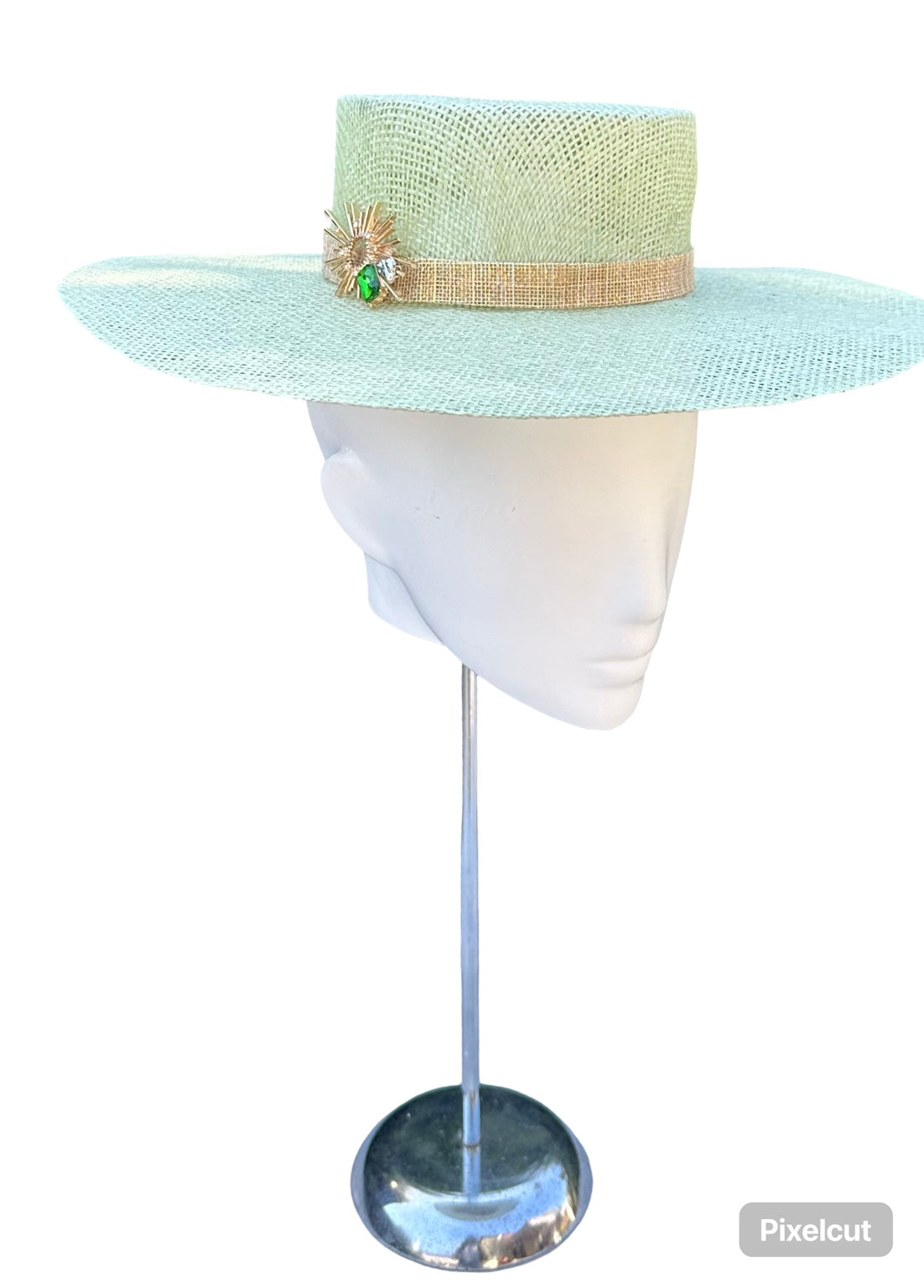 L’Orbite de Val mint wide-brim hat