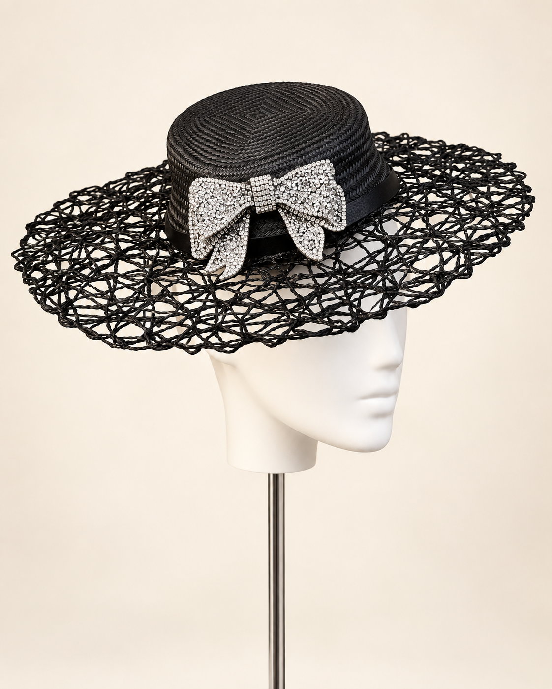 Noeud de Minuit crystal-bow hat