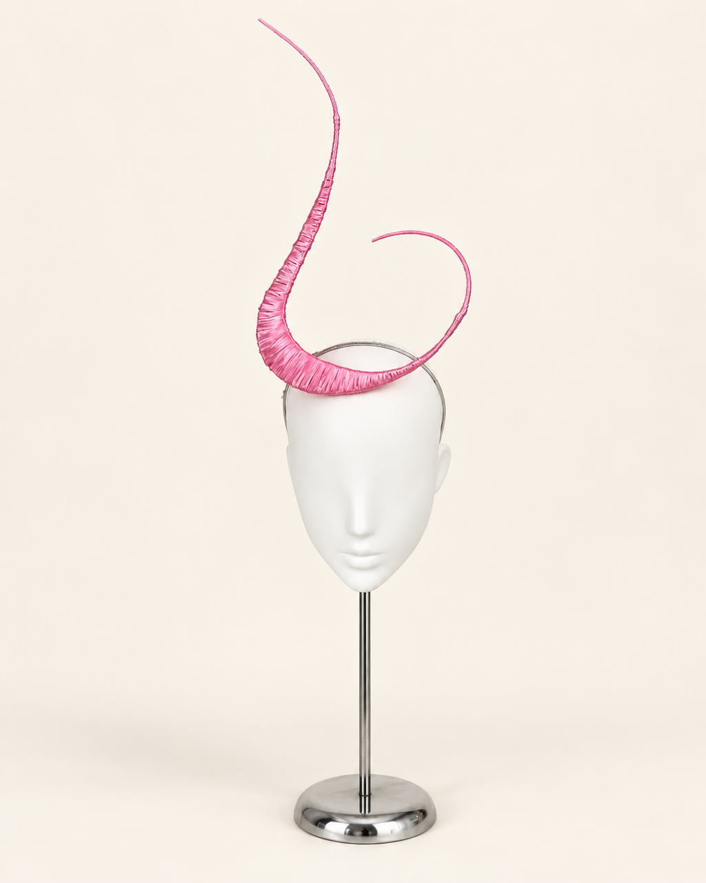 Polaris sculptural mast headpiece in pink, front view