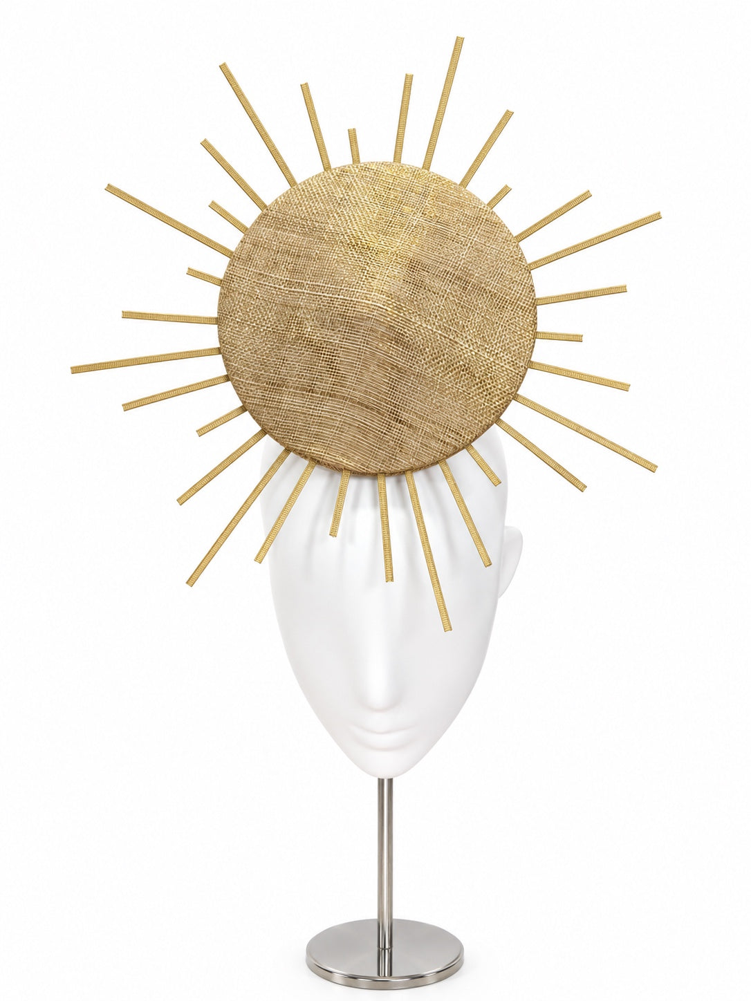 Soleil du Plongeur golden sunburst disc headpiece