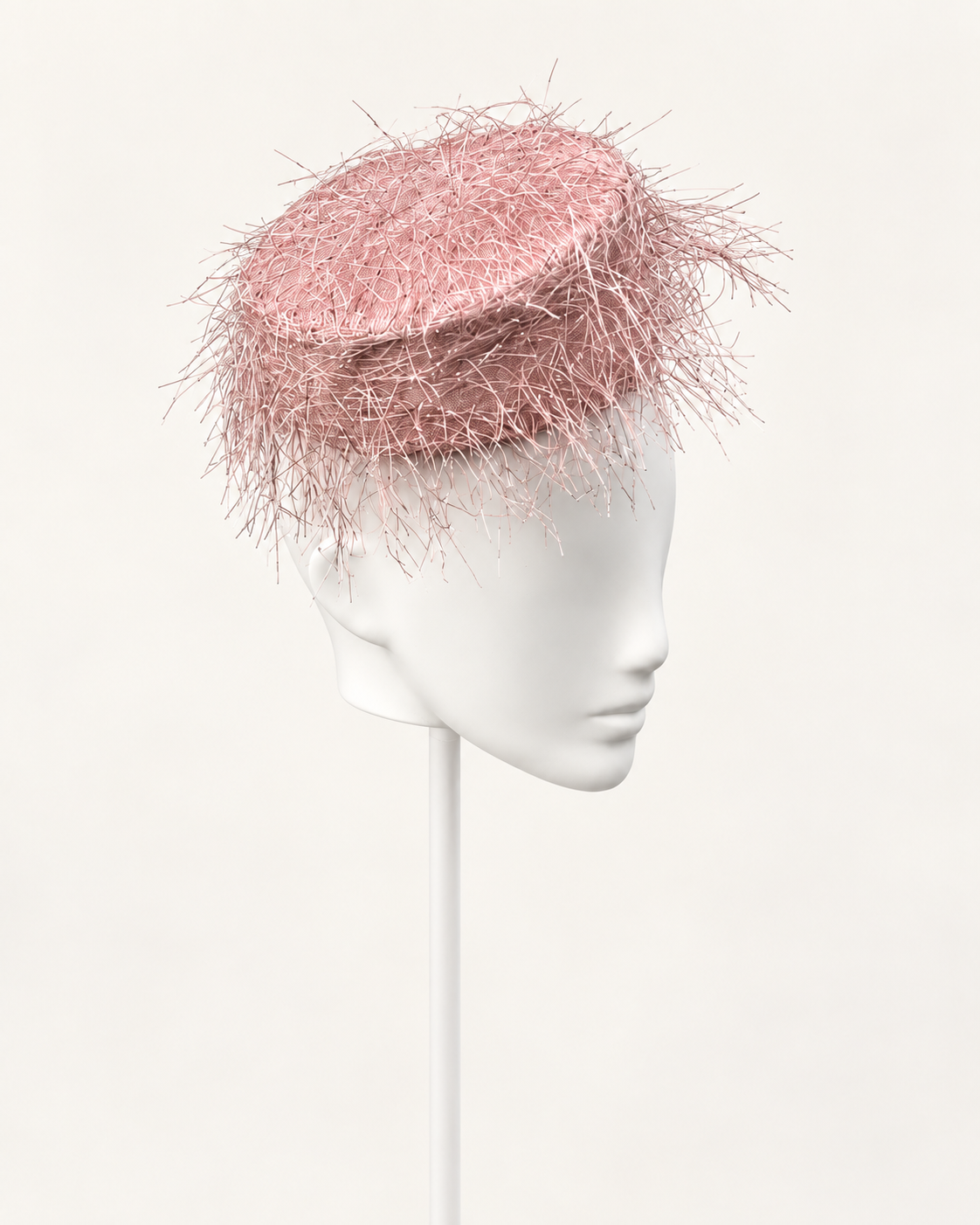 Frange di Luce — Blush on a white mannequin and stand, view 1