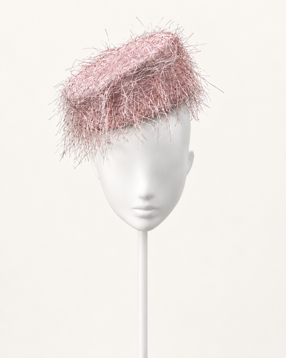 Frange di Luce — Blush on a white mannequin and stand, view 2