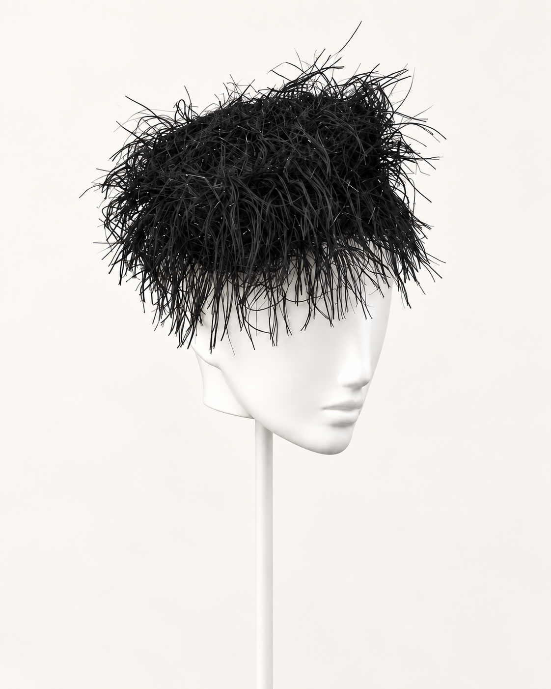 Frange di Luce — Black on a white mannequin and stand, view 1