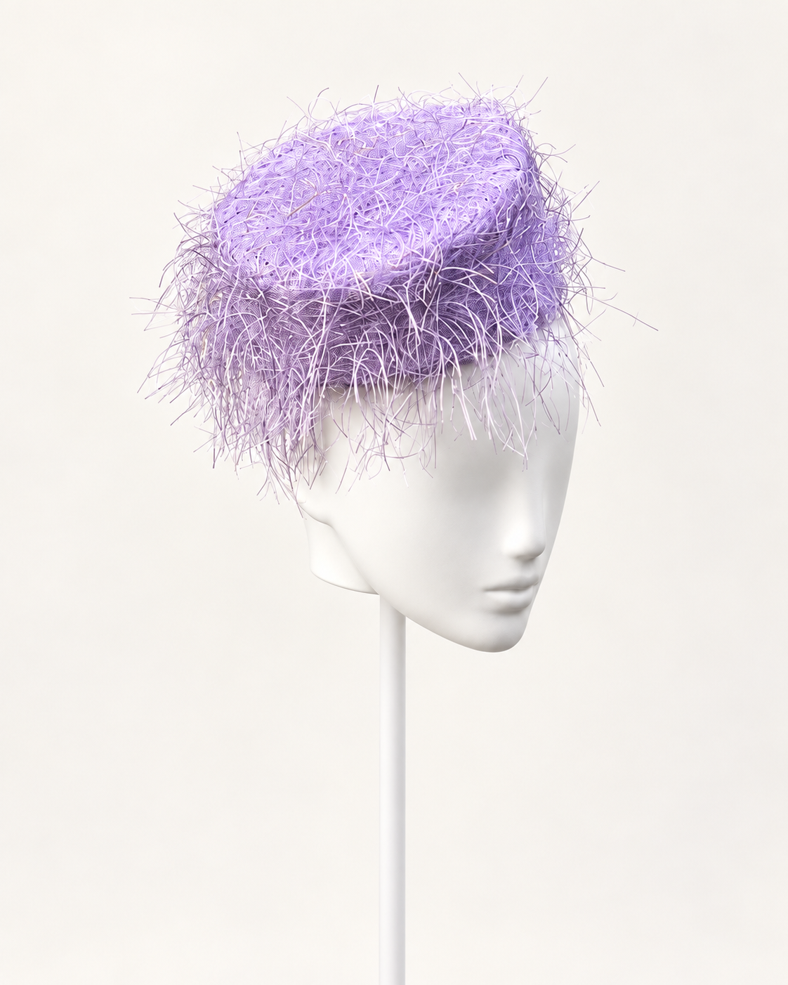 Frange di Luce — Lilac on a white mannequin and stand, view 1