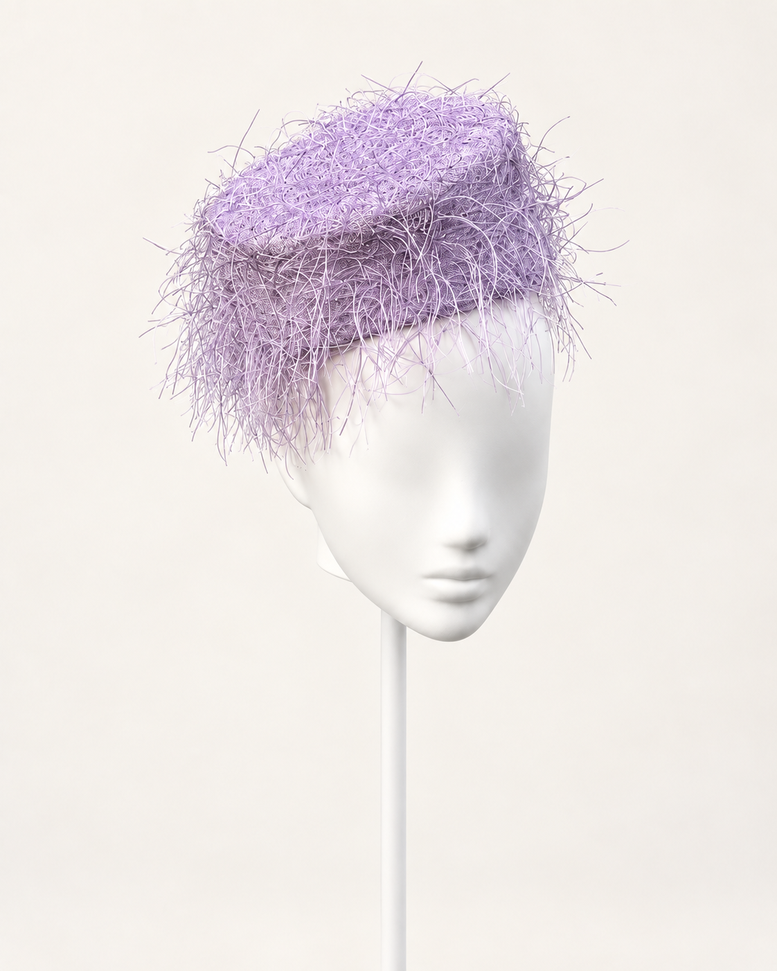 Frange di Luce — Lilac on a white mannequin and stand, view 2