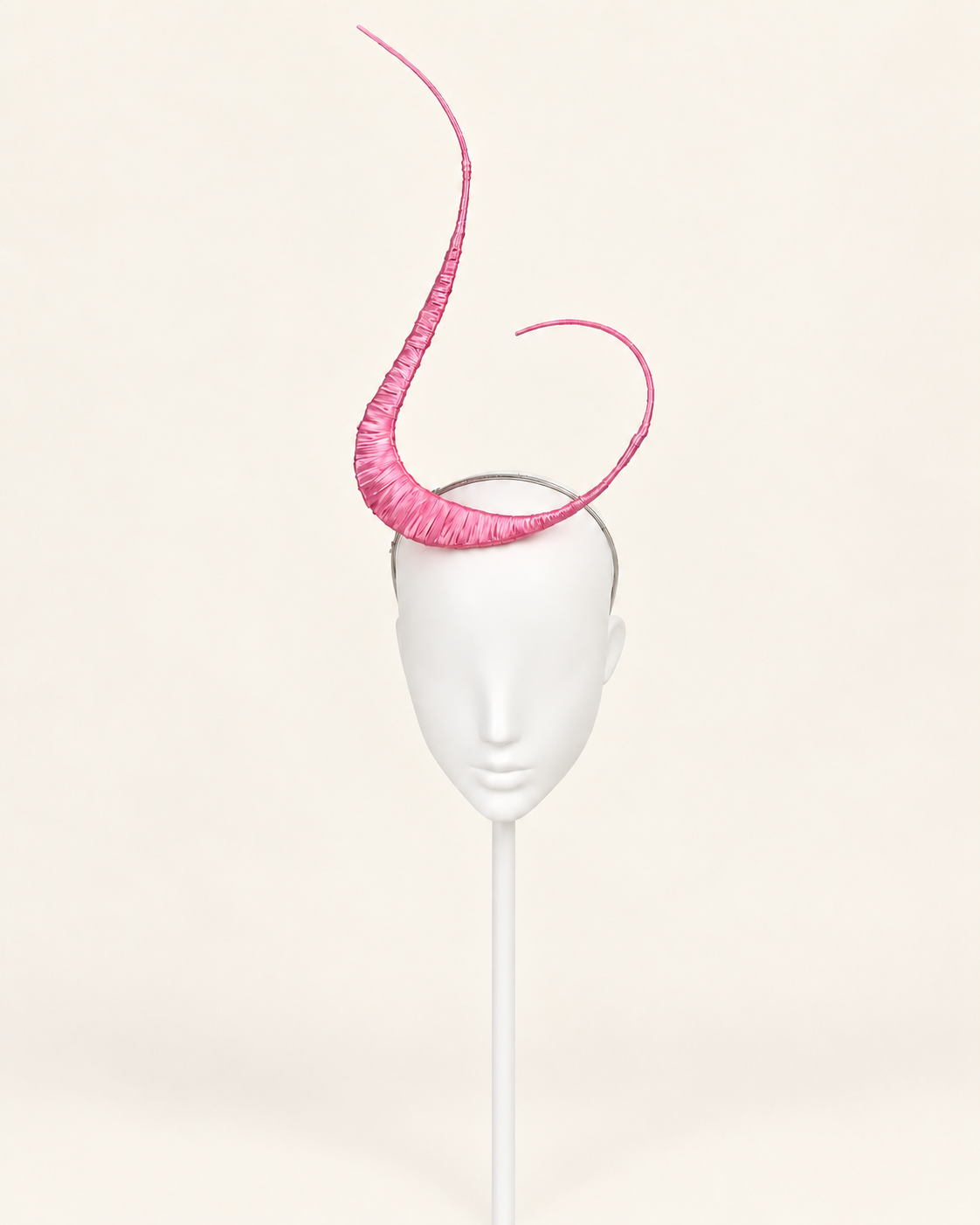 Polaris sculptural mast headpiece in Pink, front view