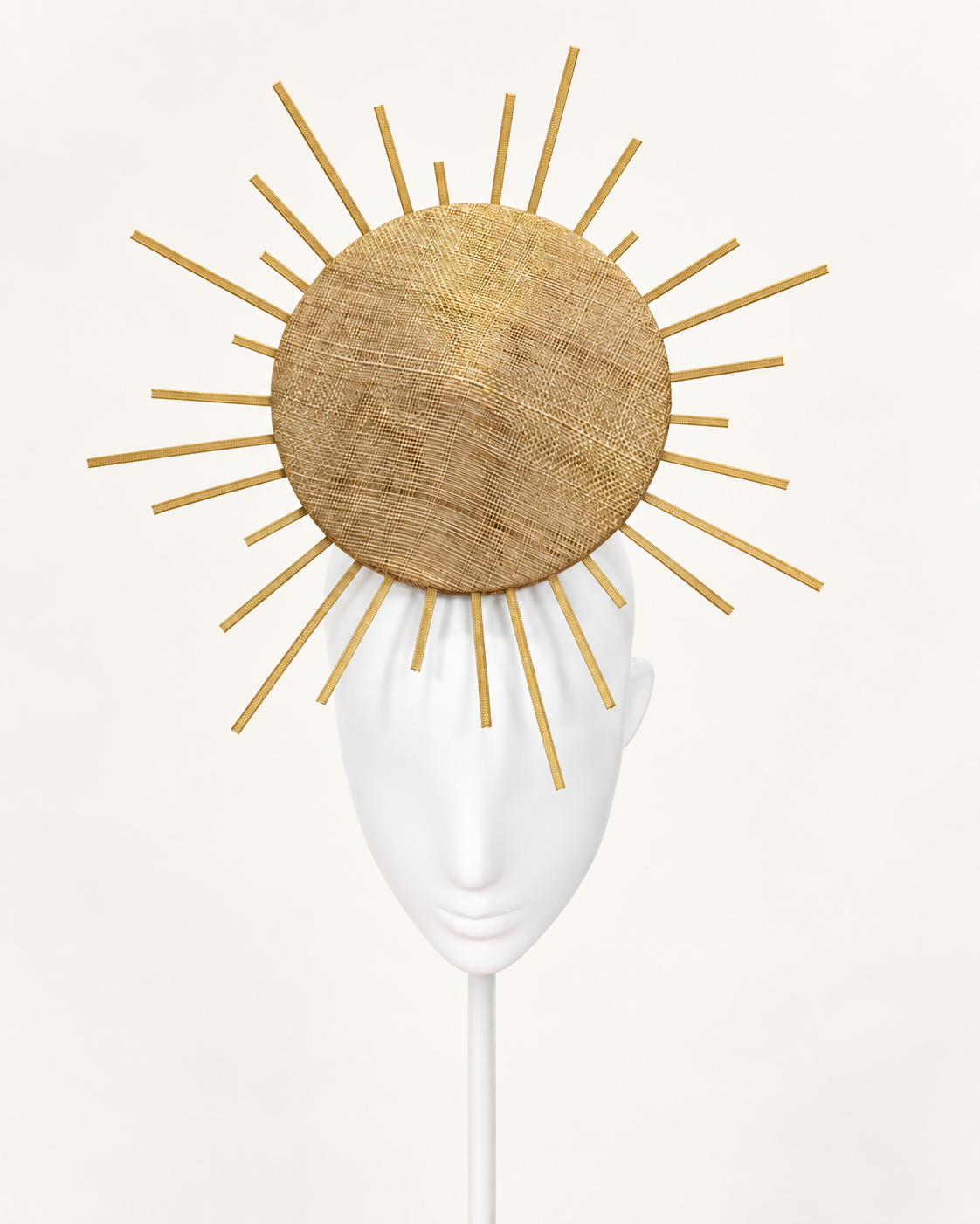 Soleil du Plongeur golden sunburst disc headpiece