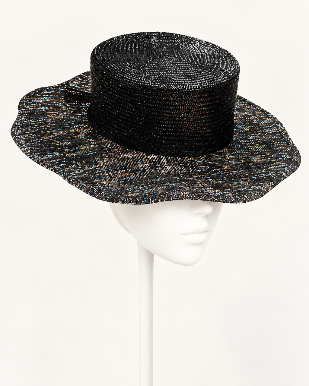 Feux sur la Côte black shimmer boater hat