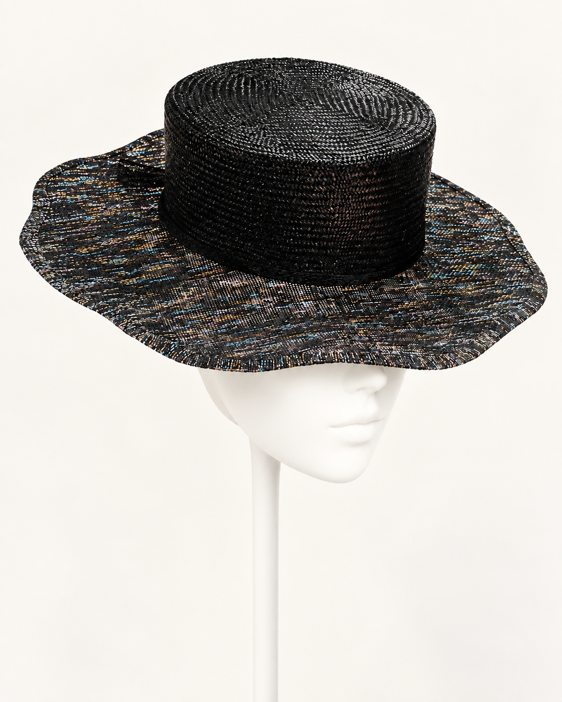 Feux sur la Côte black shimmer boater hat