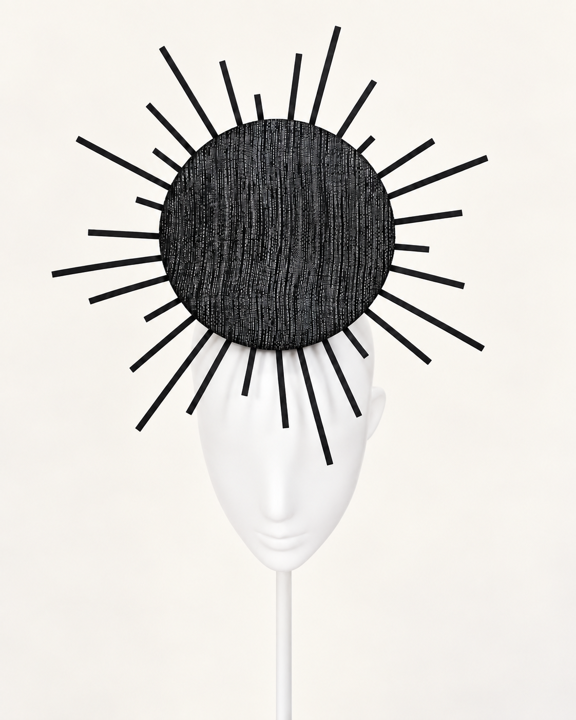 Dernière Danse black sunburst disc headpiece