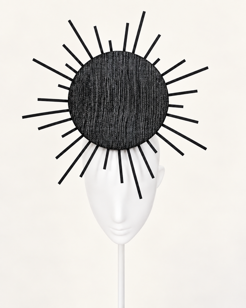 Dernière Danse black sunburst disc headpiece